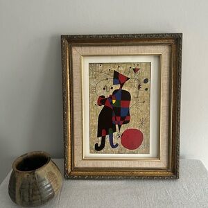 Vintage Abstract Framed Miro print